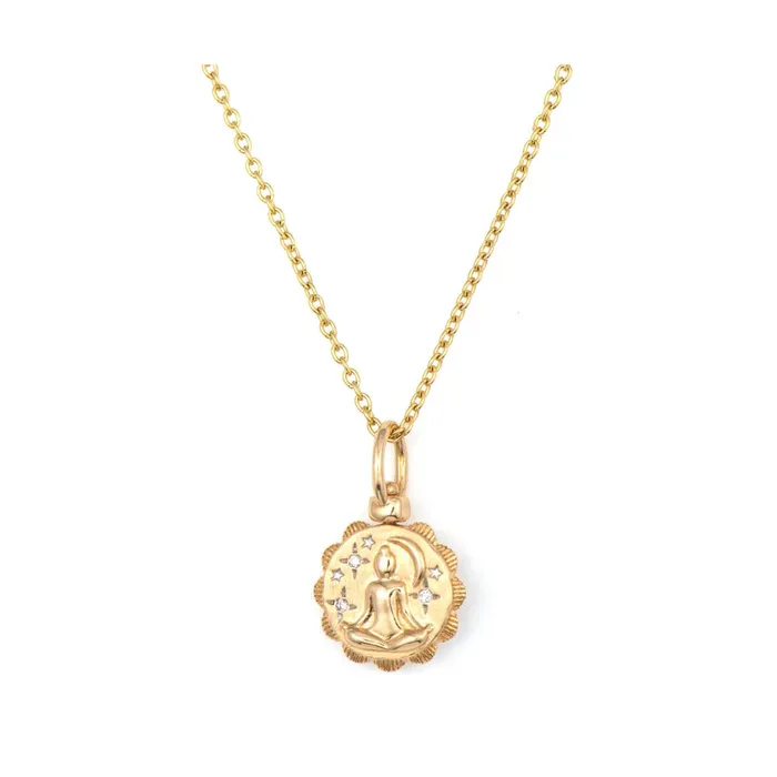 Charm Necklaces Single Spiritual Woman Lotus Flower Top Switch Charm Three Stories Jewelry