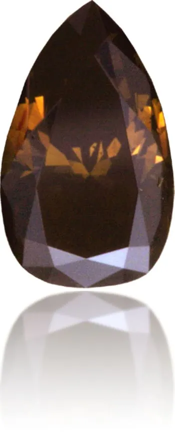 Earrings Langerman Diamonds Natural Brown Diamond Pear Shape 064 ct Polished