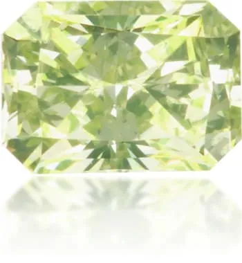 Earrings Langerman Diamonds Natural Green Diamond Rectangle 027 ct Polished