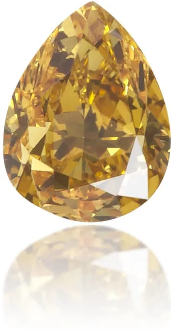 Earrings Langerman Diamonds Natural Orange Diamond Pear Shape 022 ct Polished