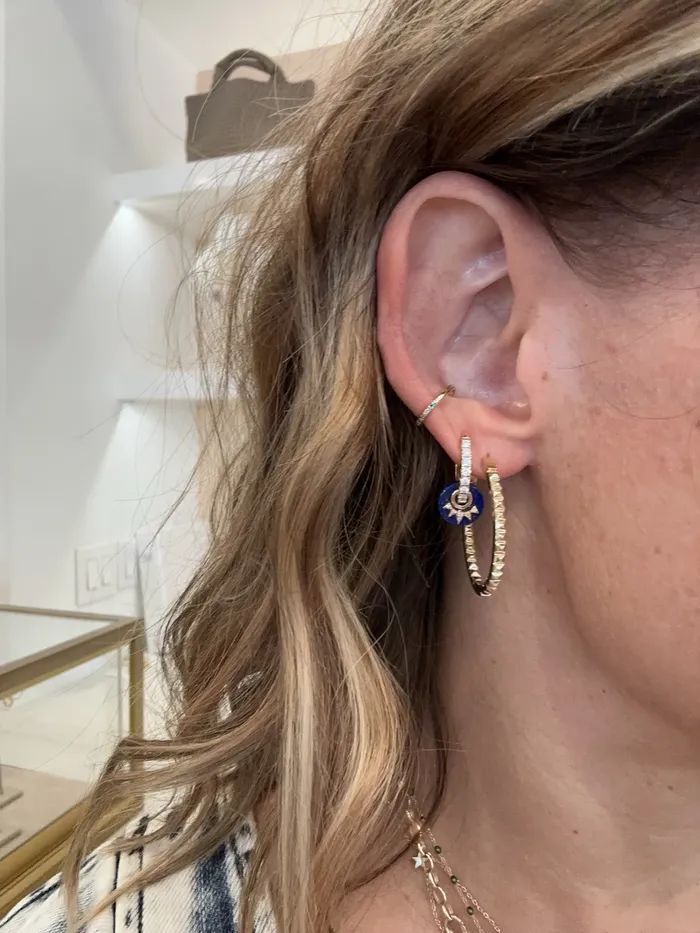 Earrings Monarch Market Gold pyramid Hoop