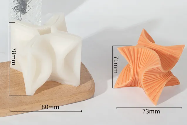 Earrings RESIN ART HUB Ribbed Cube Shaped Silicone Candle Mold