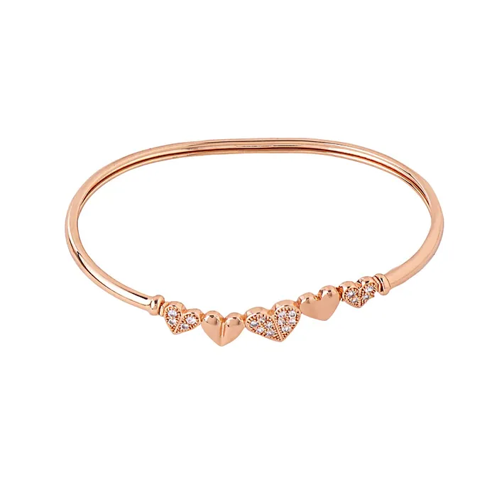 Earrings Yellow Chimes Bracelet for Women and Girls Rose Gold Cuff Kadaa Bracelets for Women and Girls Multi Heart Charm Hand Cuff Kadaa Bracelet Birthday Gifts For Women Valentine Gift for Girls Yellow Chimes