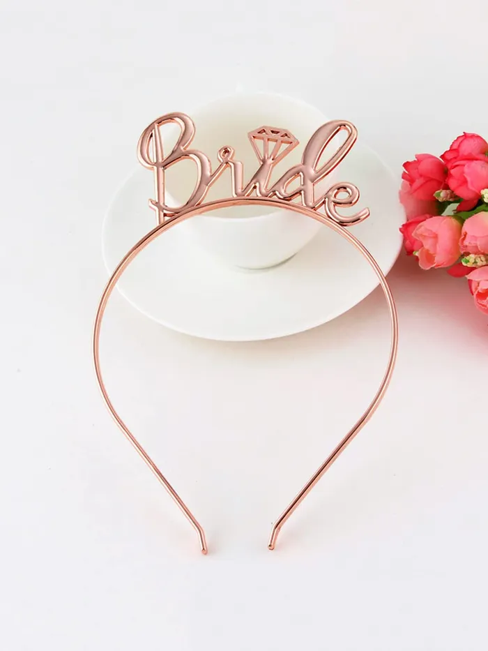 Earrings Yellow Chimes Hair Band for Girls Women Hair Accessories for Women Rose Gold Bride Tiara for Women Bridal Shower Haldi Bachelorette Hairband for Women Gift for Women Girls Yellow Chimes