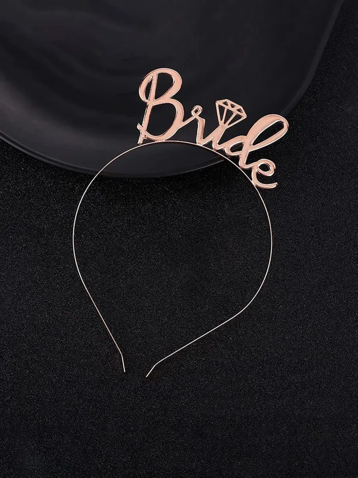 Earrings Yellow Chimes Hair Band for Girls Women Hair Accessories for Women Rose Gold Bride Tiara for Women Bridal Shower Haldi Bachelorette Hairband for Women Gift for Women Girls Yellow Chimes