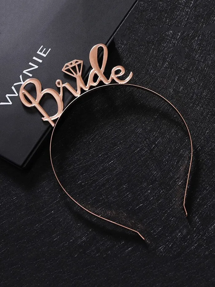 Earrings Yellow Chimes Hair Band for Girls Women Hair Accessories for Women Rose Gold Bride Tiara for Women Bridal Shower Haldi Bachelorette Hairband for Women Gift for Women Girls Yellow Chimes