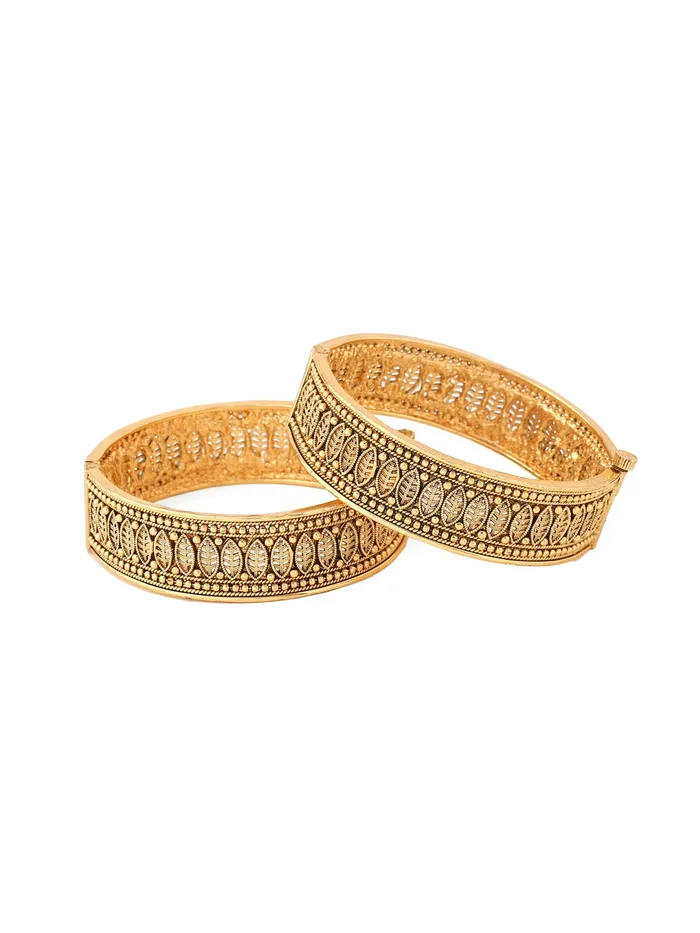 Earrings Yellow Chimes Yellow Chimes Bangles for Women Gold Toned Red Stone Studded Set of 2 Pcs Meenakari Touch Bangles for Women and Girls