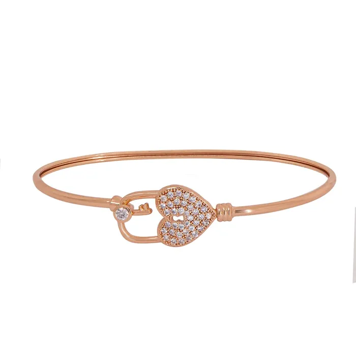 Earrings Yellow Chimes Yellow Chimes Bracelet for Women and Girls Crystal Bracelets for Girls Rose Gold Plated Heart Designed Crystal Bracelet Birthday Gift For girls and women Anniversary Gift for Wife