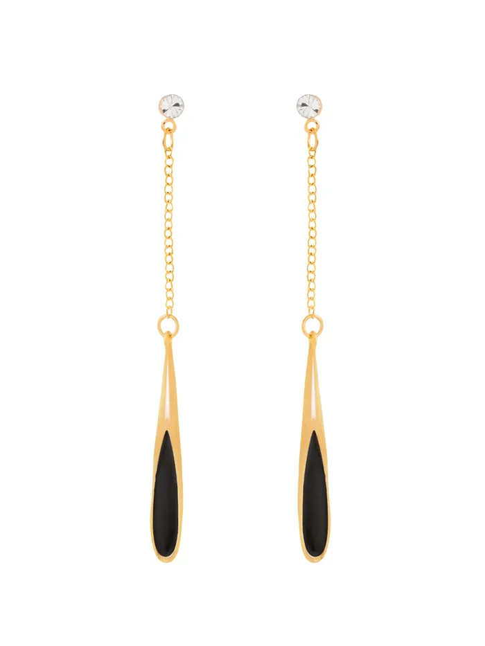 Earrings Yellow Chimes Yellow Chimes Dangler Earrings for Women Girls Fashion Women Earrings Gold Plated Long Chain Earrings for Women Chic Reverie Birthday Gift For Girls Anniversary Gift for Wife