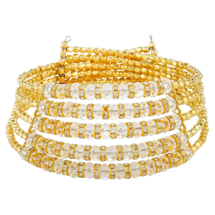 Earrings Yellow Chimes Yellow Chimes Exclusive Sparkling Crystals Beads Stylish Gold Plated Designer Choker Necklace for Women and Girls