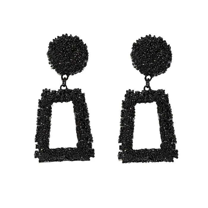 Earrings Yellow Chimes Yellow Chimes Stylish Designer Look Geometric Square Gold Plated Drop Earring For Women