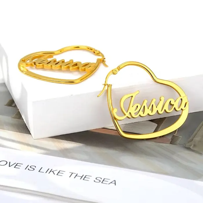 Get Signatured Girls Hoop Name Earrings Earrings