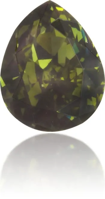 Langerman Diamonds Earrings Natural Green Diamond Pear Shape 025 ct Polished