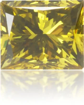 Langerman Diamonds Earrings Natural Green Diamond Rectangle 038 ct Polished