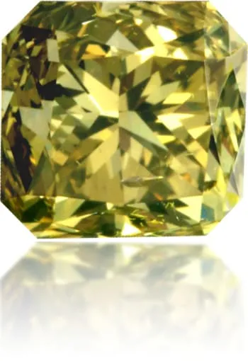 Langerman Diamonds Earrings Natural Green Diamond Square 113 ct Polished