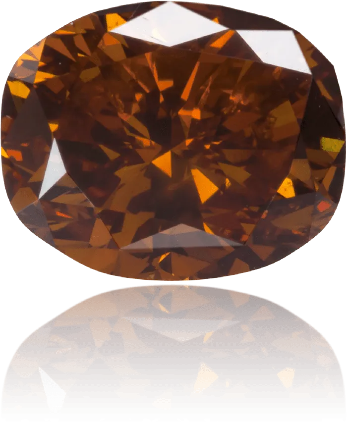 Langerman Diamonds Earrings Natural Orange Diamond Cushion 120 ct Polished