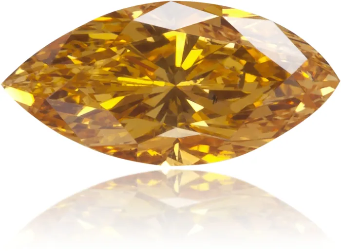 Langerman Diamonds Earrings Natural Orange Diamond Marquise 030 ct Polished
