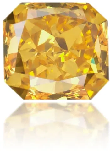 Langerman Diamonds Earrings Natural Orange Diamond Rectangle 018 ct Polished