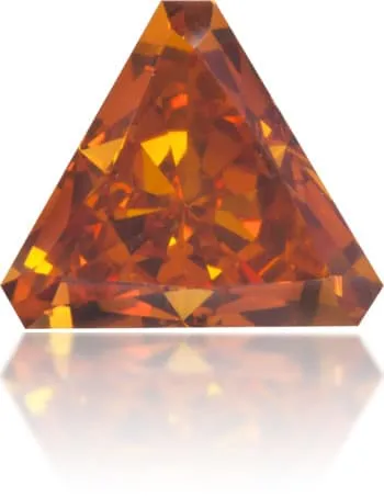 Langerman Diamonds Earrings Natural Orange Diamond Triangle 085 ct Polished