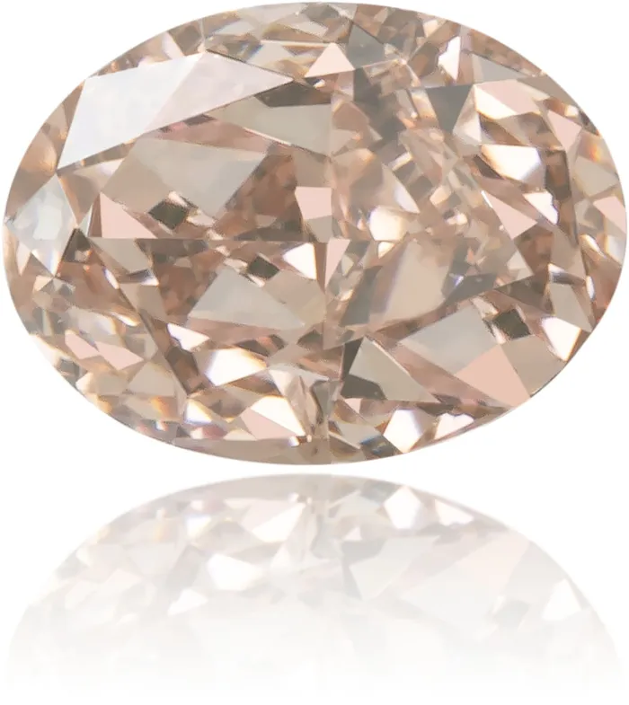 Langerman Diamonds Earrings Natural Pink Diamond Oval 030 ct Polished