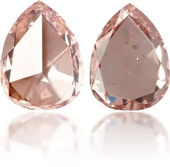 Langerman Diamonds Earrings Natural Pink Diamond Pear Shape 030 ct Polished