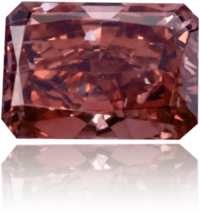 Langerman Diamonds Earrings Natural Pink Diamond Rectangle 032 ct Polished