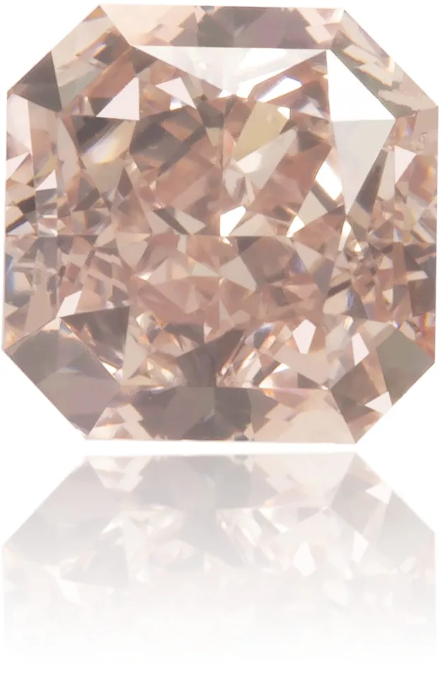 Langerman Diamonds Earrings Natural Pink Diamond Square 042 ct Polished