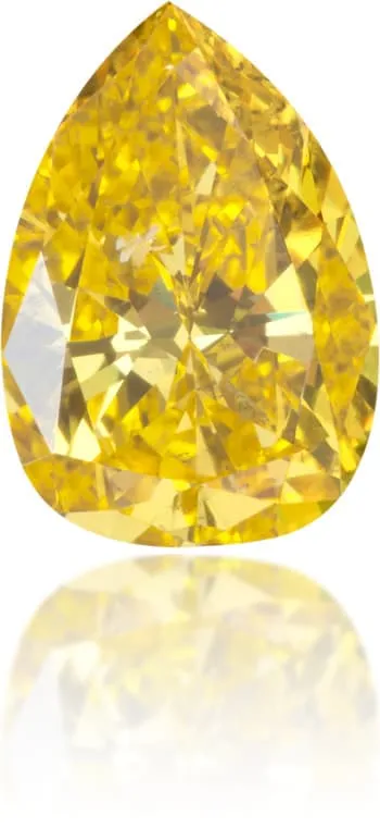 Langerman Diamonds Earrings Natural Yellow Diamond Pear Shape 104 ct Polished