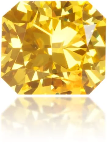 Langerman Diamonds Earrings Natural Yellow Diamond Rectangle 039 ct Polished