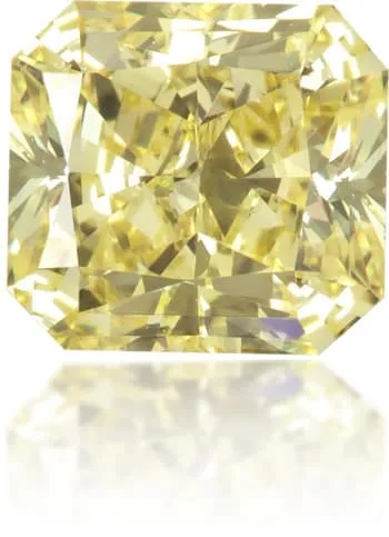 Langerman Diamonds Earrings Natural Yellow Diamond Rectangle 052 ct Polished