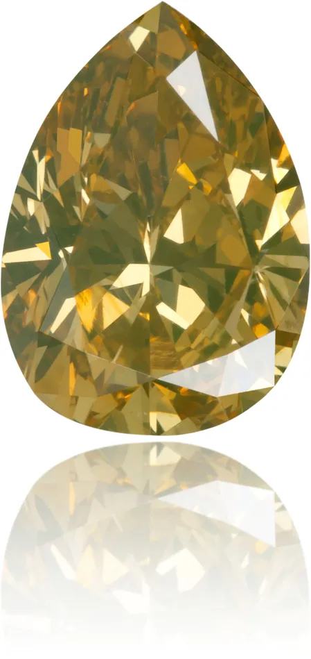 Langerman Diamonds Natural Orange Diamond Pear Shape 091 ct Polished Earrings