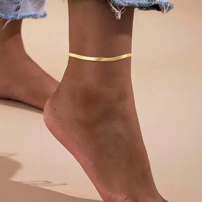 meaeguet Earrings Herringbone Anklet