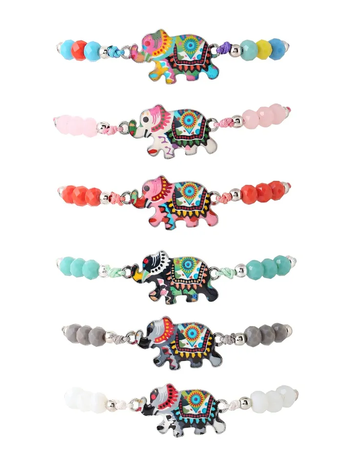 Melbees by Yellow Chimes Bracelet for Girls Kids Jewellery for Girls Friendship Bracelet for Girls 6 Pcs Return Gift for Birthday Cute Bracelets for girls Birthday Gift for Girls Kids Yellow Chimes Earrings