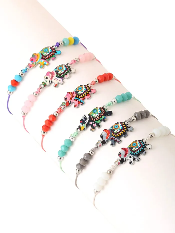 Melbees by Yellow Chimes Bracelet for Girls Kids Jewellery for Girls Friendship Bracelet for Girls 6 Pcs Return Gift for Birthday Cute Bracelets for girls Birthday Gift for Girls Kids Yellow Chimes Earrings