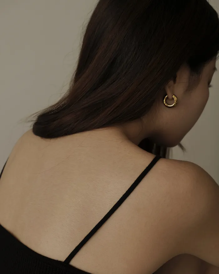MYJN Earrings Bold Huggie Hoop Earrings