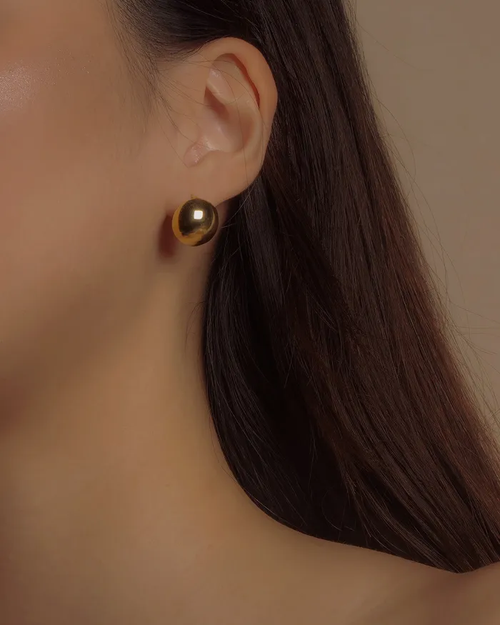 MYJN Earrings Giro Dome Ball Hoop Earrings