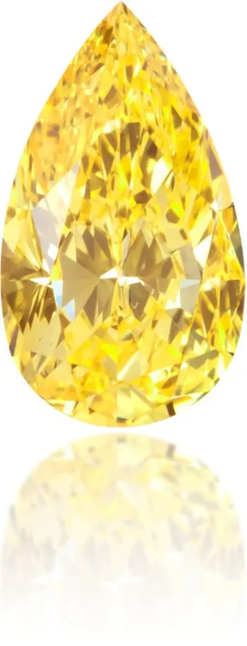 Natural Yellow Diamond Pear Shape 037 ct Polished Langerman Diamonds Earrings