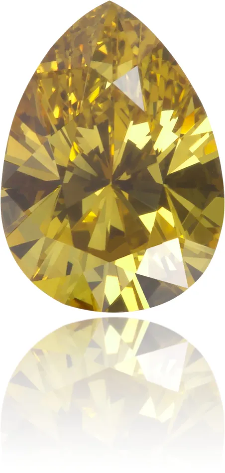 Natural Yellow Diamond Pear Shape 065 ct Polished Langerman Diamonds Earrings