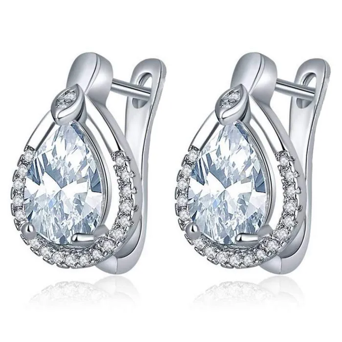 Rings Yellow Chimes Exclusive Crystal Collection Cubic Zircon Platinum Plated Clipon Earrings For Women Yellow Chimes