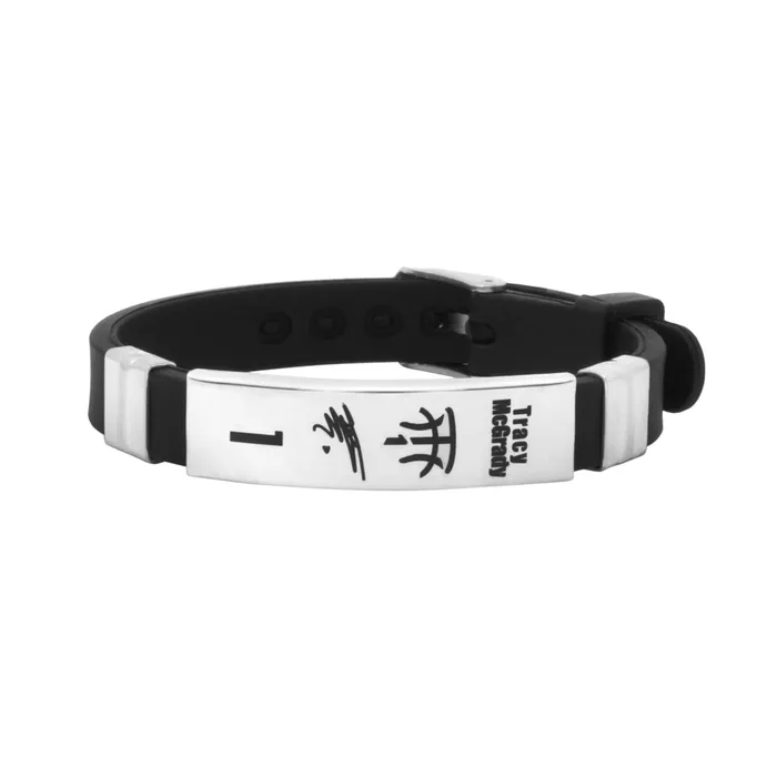 Rings Yellow Chimes Yellow Chimes Bracelets for Men Boys Silicone Bracelet for Men Stainless Steel Wristbands TRACY MCGRADY Signature Engraved Bracelets Birthday Gift for Men Boys Anniversary Gift for Husband