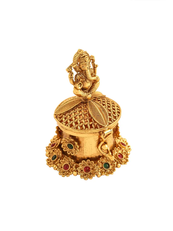 Rings Yellow Chimes Yellow Chimes Gift Box For Women Jewellery Organiser Mother Birthday Gift Jewellery Box Chandan Sindoor Dibbi Kumkum Bharani Golden Temple Set of 2