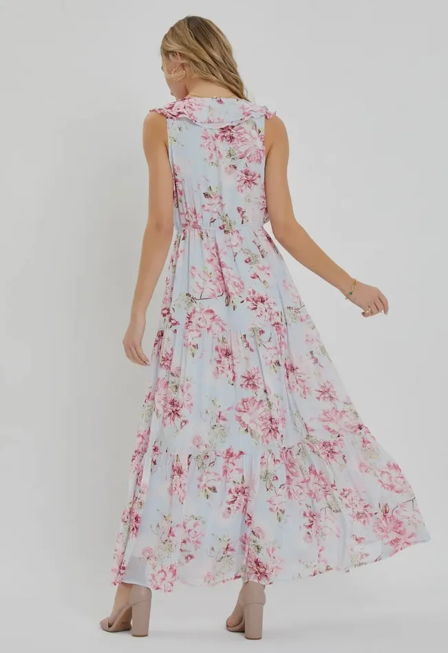 Sweet Lovely By Jen Rings Floral Sleeveless Maxi Dress Rosie