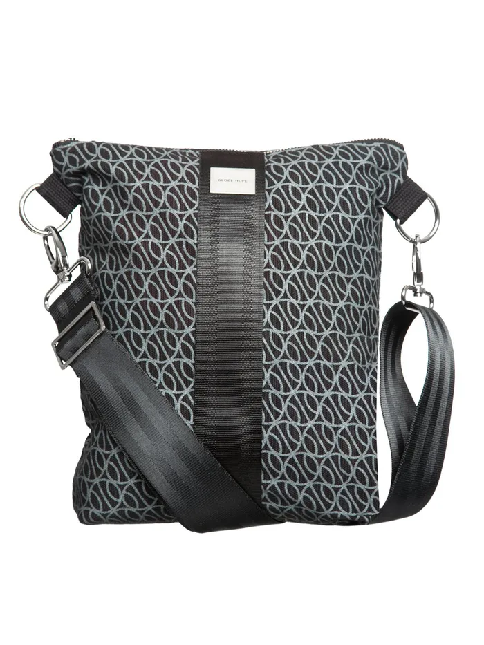 Trombi Shoulder Bag Black Print Globe Hope Globe Hope Rings
