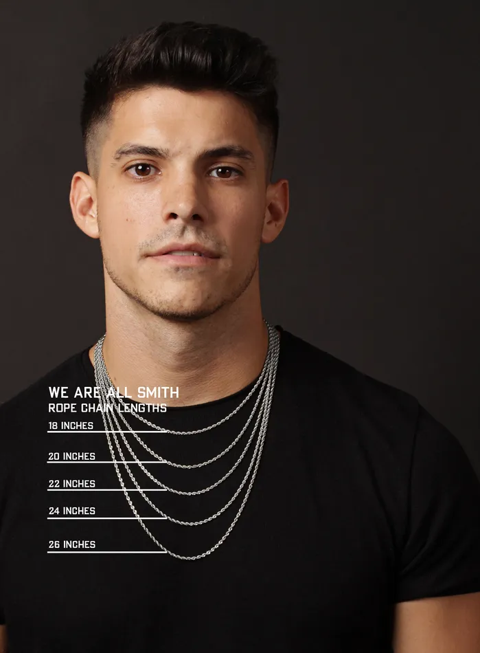 Waterproof Mens St Christopher necklace WE ARE ALL SMITH Mens Jewelry Clothing Necklaces