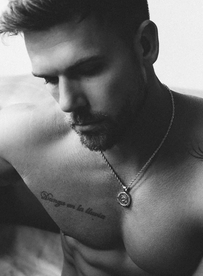 Waterproof Mens St Christopher necklace WE ARE ALL SMITH Mens Jewelry Clothing Necklaces