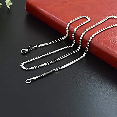 Yellow Chimes Chain for Men and Boys Silver Neck Chain for Men Stainless Steel Chains for Men Birthday Gift for Men and Boys Anniversary Gift for Husband Yellow Chimes Earrings