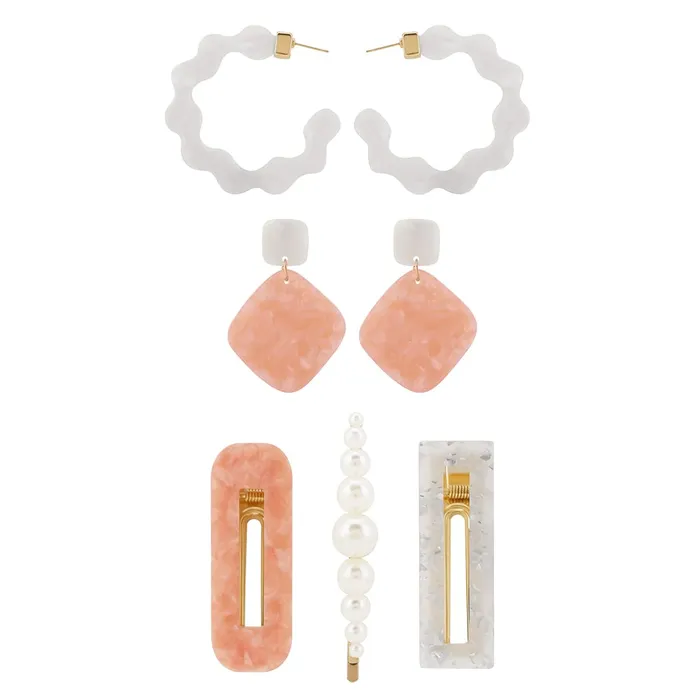 Yellow Chimes Combo of Crystal Pearl Gold Plated Stud Hoop Earrings Set for Women and Girls Design 9 Yellow Chimes Earrings