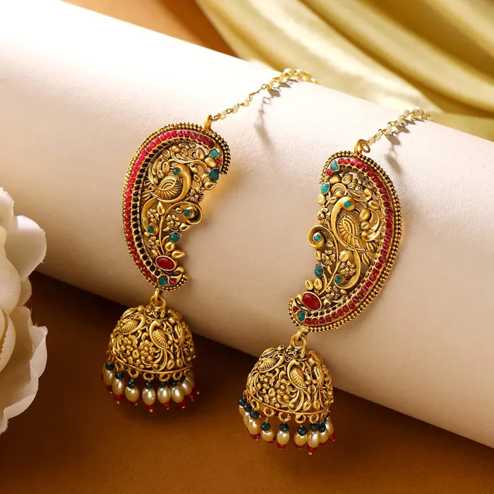 Yellow Chimes Earrings for Women and Girls Drop Earrings for Women Peacock Designed Jhumka Earrings Birthday Gift for girls and women Anniversary Gift for Wife Yellow Chimes Earrings