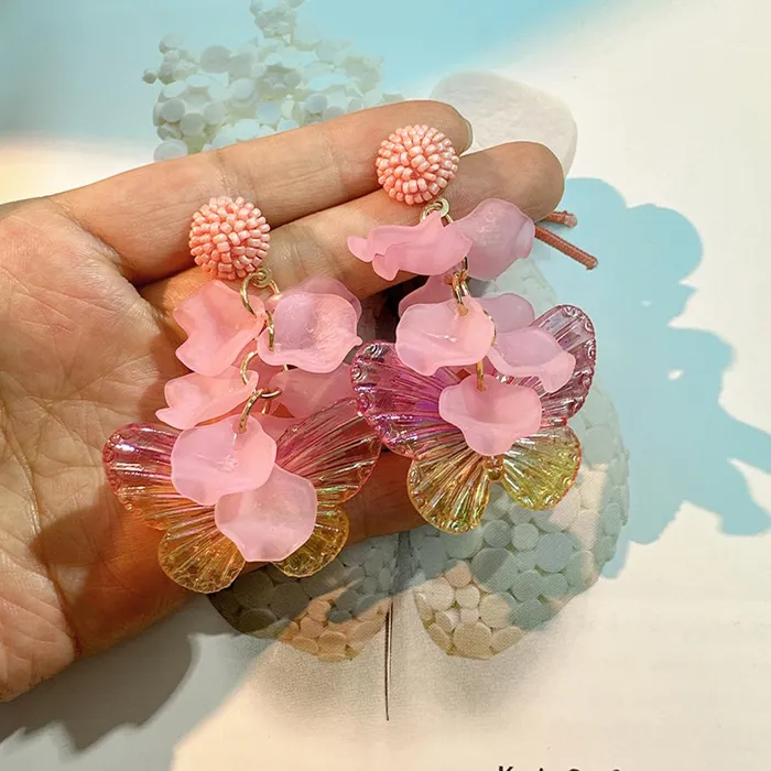 Yellow Chimes Earrings for Women and Girls Drop Earrings for Women Pink Butterfly Earrings for Girls Birthday Gifts for Women Anniversary Gift For Wife Yellow Chimes Earrings