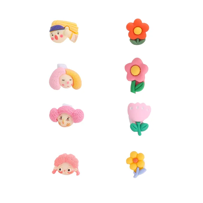 Yellow Chimes Earrings Melbees by Yellow Chimes Shoelace Charms for Kids Girls Teens Cute Characters Design Shoe Decoration Charms Shoelace Decor Charms for Unisex Pack of 8 Pcs Shoelace Charms for Sneakers